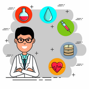 医生医学中心卡通