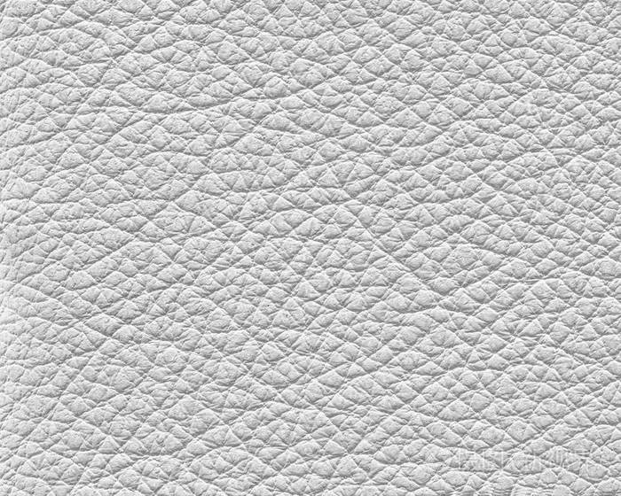 白色皮革纹理特写用作背景