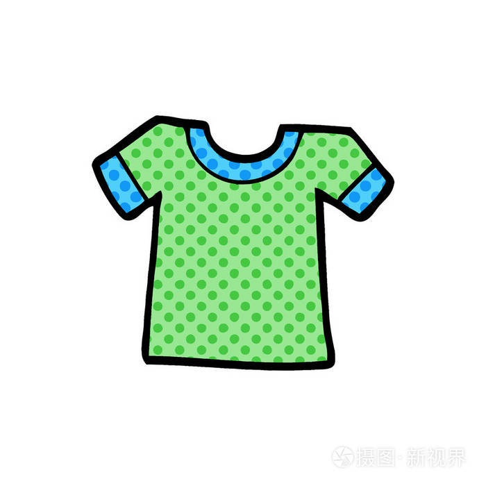 卡通t恤的矢量插图