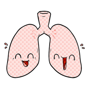 健康的肺卡通可爱图图片