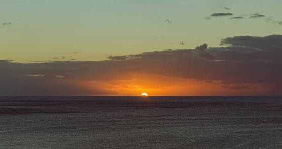 印度洋上五彩缤纷的日落