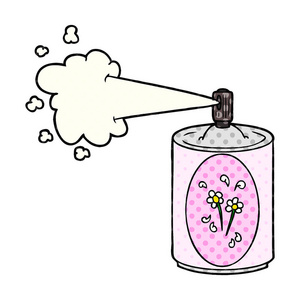 清新文艺卡通卡通气溶胶清新剂喷雾罐照片