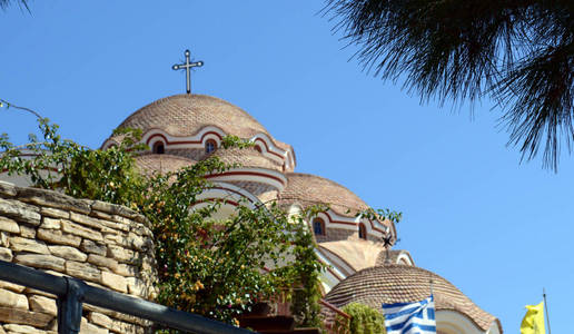 大天使迈克尔修道院在 Thassos 海岛, 希腊