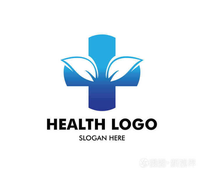 健康护理家庭健康诊所医生健康中心药店医疗诊所的矢量标志设计