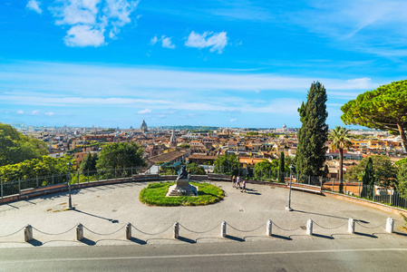 从 Pincio 露台看罗马的城市风貌