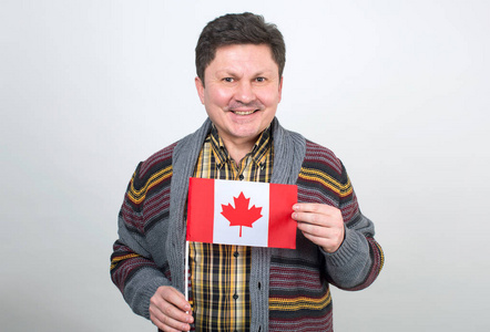 画加拿大国旗图片