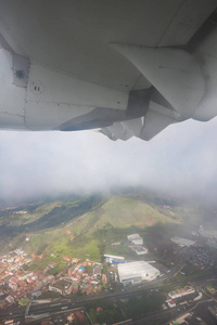 视图从飞机窗口特内里费, 加那利群岛, 西班牙