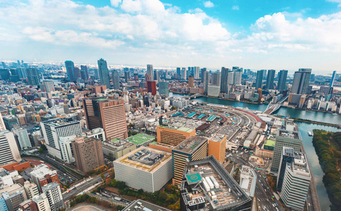 东京，日本的鸟瞰图