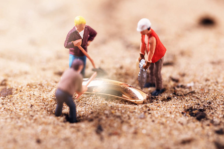 黄金挖掘宝藏搜索照片