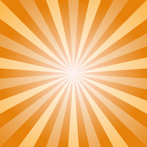 阳光的抽象背景。橙色和金色的颜色爆裂的背景。矢量插图。太阳光束射线