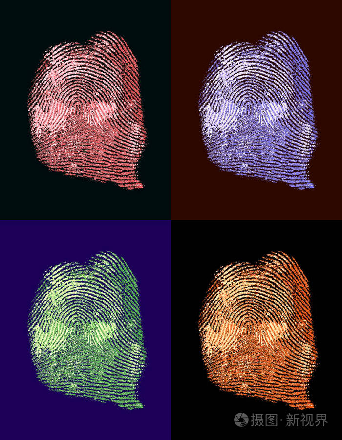各种指纹彩色指纹