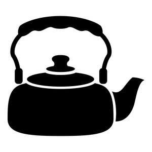 大茶壶图标, 简约风格