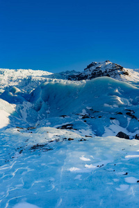 冰川冰碗在冰岛