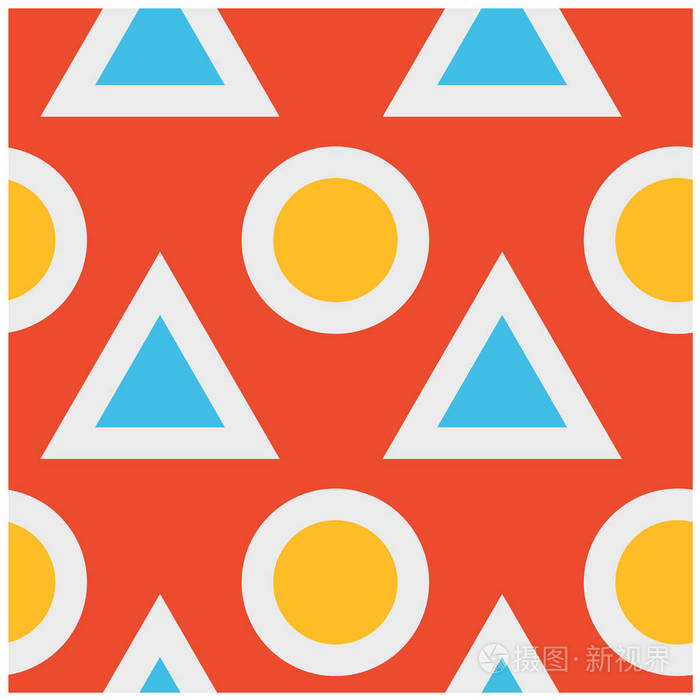三角形和圆形的脂肪和固体无缝模式