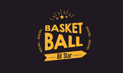 篮球全明星标志矢量