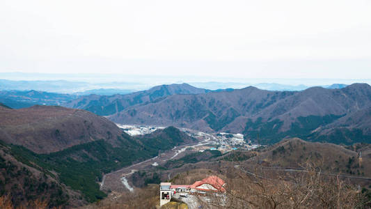 日本子国家公园山景远景图片