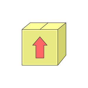 简单盒包发送矢量轮廓图标图示图片