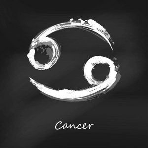 黄道十二宫癌症的抽象插图