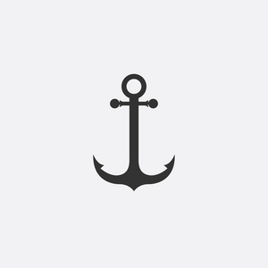 锚徽。模板水手图标。海洋符号符号。一个游艇俱乐部, 旅行社的矢量例证。旅游主题。图形徽标, 设计标识