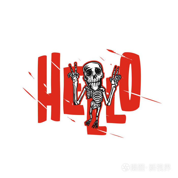 快乐骨架矢量插图插画-正版商用图片11dhdu-摄图新视界