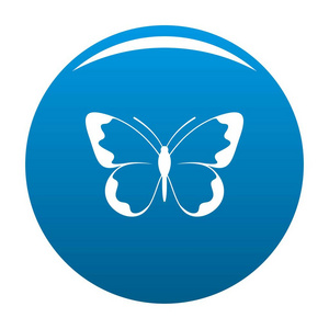 轻型蝴蝶图标蓝色矢量