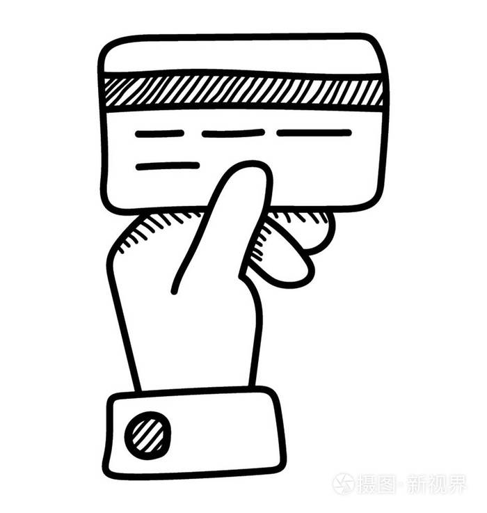 银行交易卡也称为信用卡或借记卡插画-正版商用图片11dqs3-摄图新视界