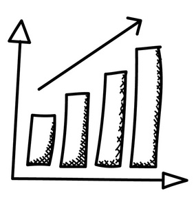 条形图分析涂鸦图标生长图