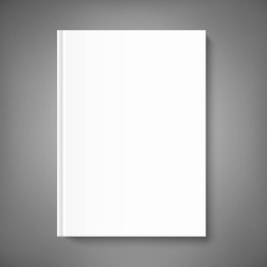 灰色背景下的空白书籍封面模板