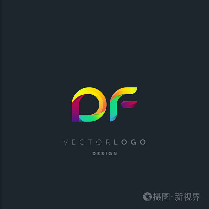 联合df字母标志名片模板