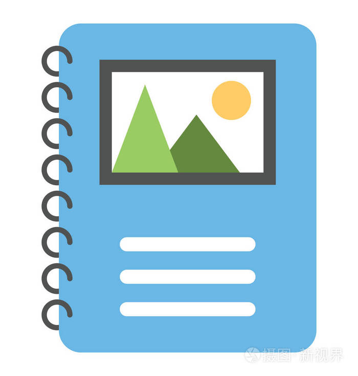 螺旋小册子画册平面图标