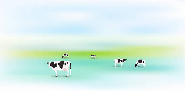 奶牛牧场景观背景