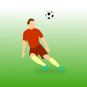 控制入球足球运动员向量例证