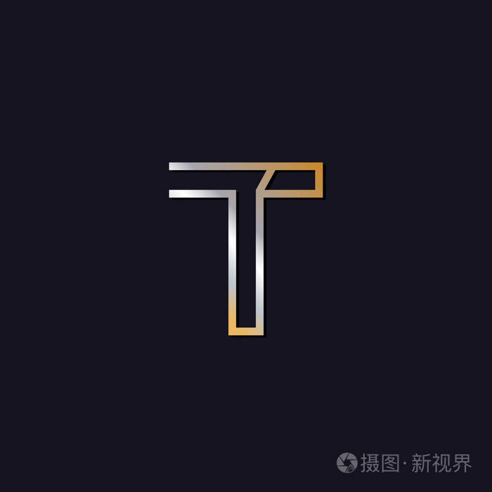 深色背景下t初始字母标识