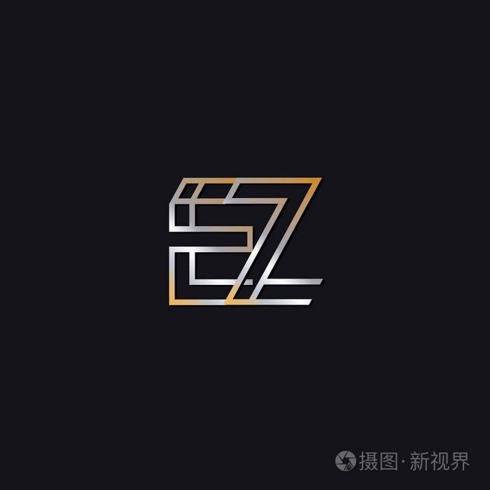 EZ初始字母标志深色背景