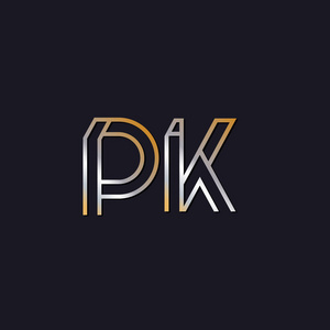 公司pk初始字母pk标志黑暗背景照片