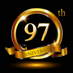 字母和数字标识 s97无缝纹理 97矢量幸福的生日97thail和泰国庆祝金