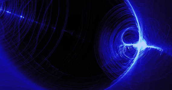 蓝色的抽象线条曲线粒子背景图片