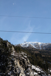 阿尔卑斯山奥地利冬天下雪