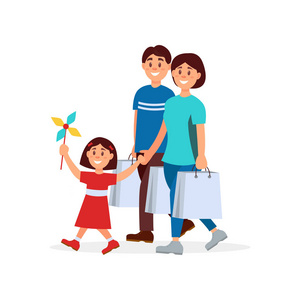 小女孩和父母图片-小女孩和父母素材-小女孩和父母插画-摄图新视界