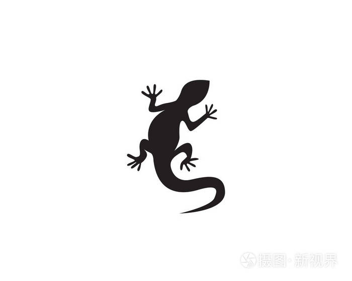 蜥蜴矢量图标标志和符号模板