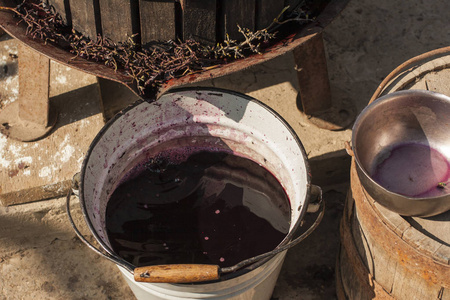 酿酒。 葡萄酒生产技术。 酿酒的民间传统。 摩尔多瓦的葡萄酒生产。 葡萄加工的古老传统。 榨汁机是用来压酒的。
