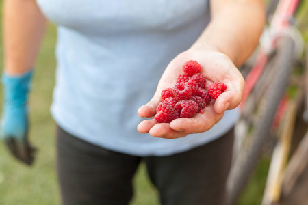 s hands. Healthy food concept. Horizontal view