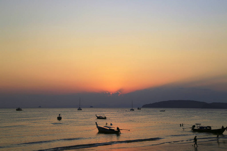 美丽的大海，夏天或春天抽象背景