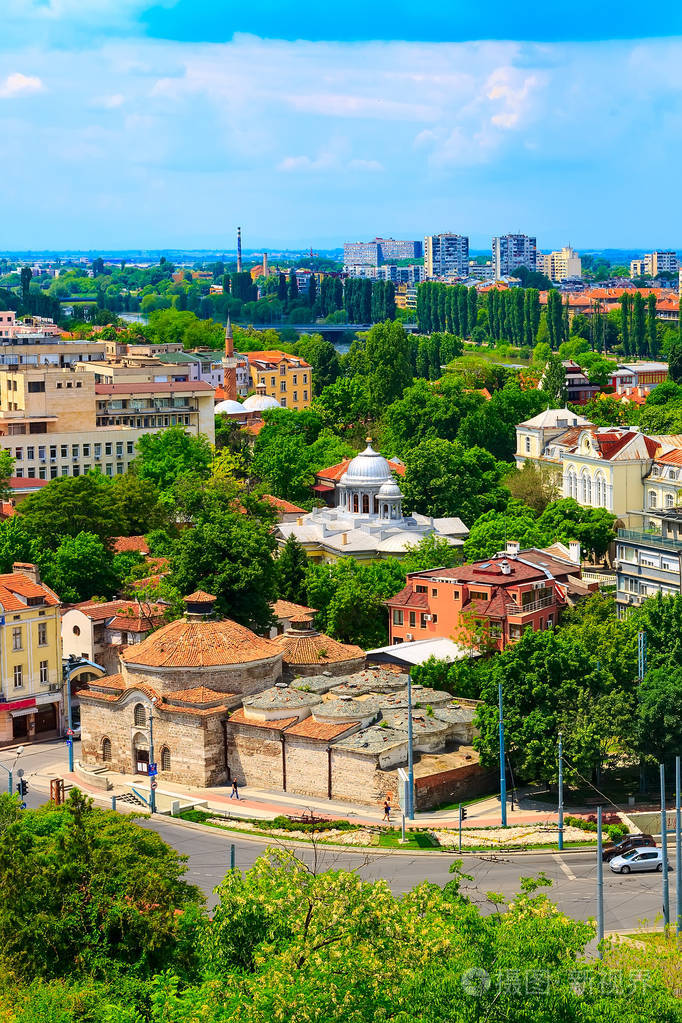 保加利亚普罗夫迪夫城市景观景观