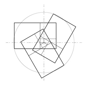 圆圈的黄金比例.未来设计.标志.矢量图标.抽象向量背景照片