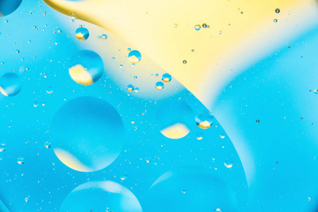 混合水和油, 美丽的颜色抽象背景基于圆和椭圆形