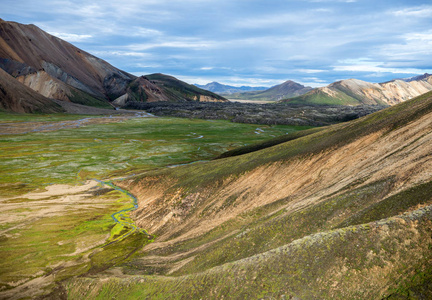 Fjallabak自然保护区的Landmannalaugar火山。冰岛