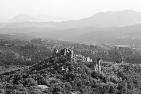 保加利亚Belogradchik悬崖岩石和古卡莱托要塞