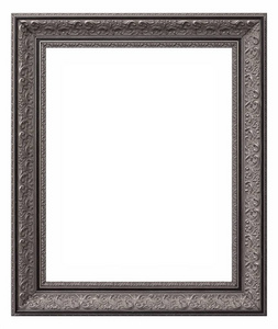 绘画镜子或照片的银框