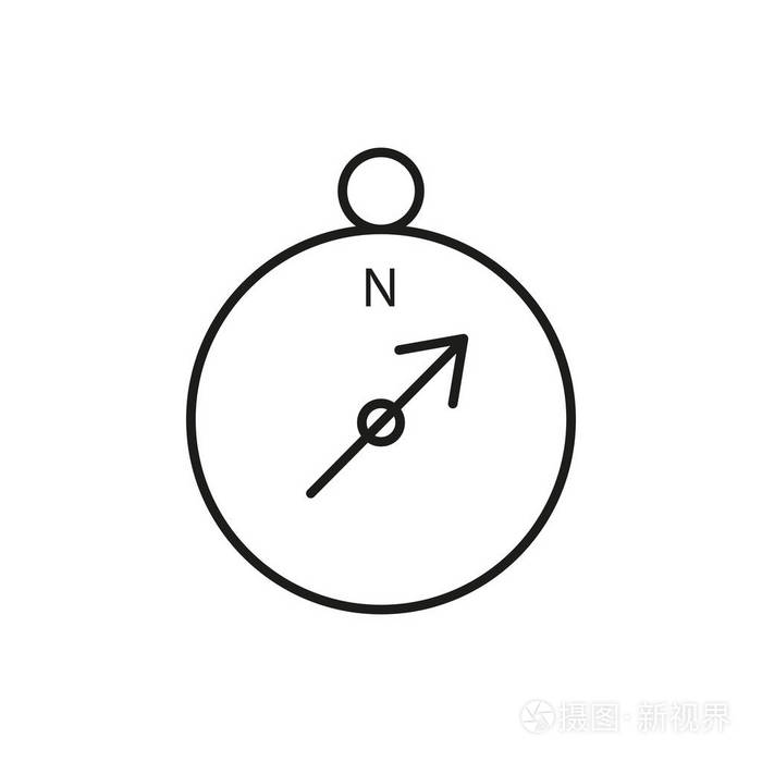 罗盘细线图标符号设计插画-正版商用图片11fb4x-摄图新视界